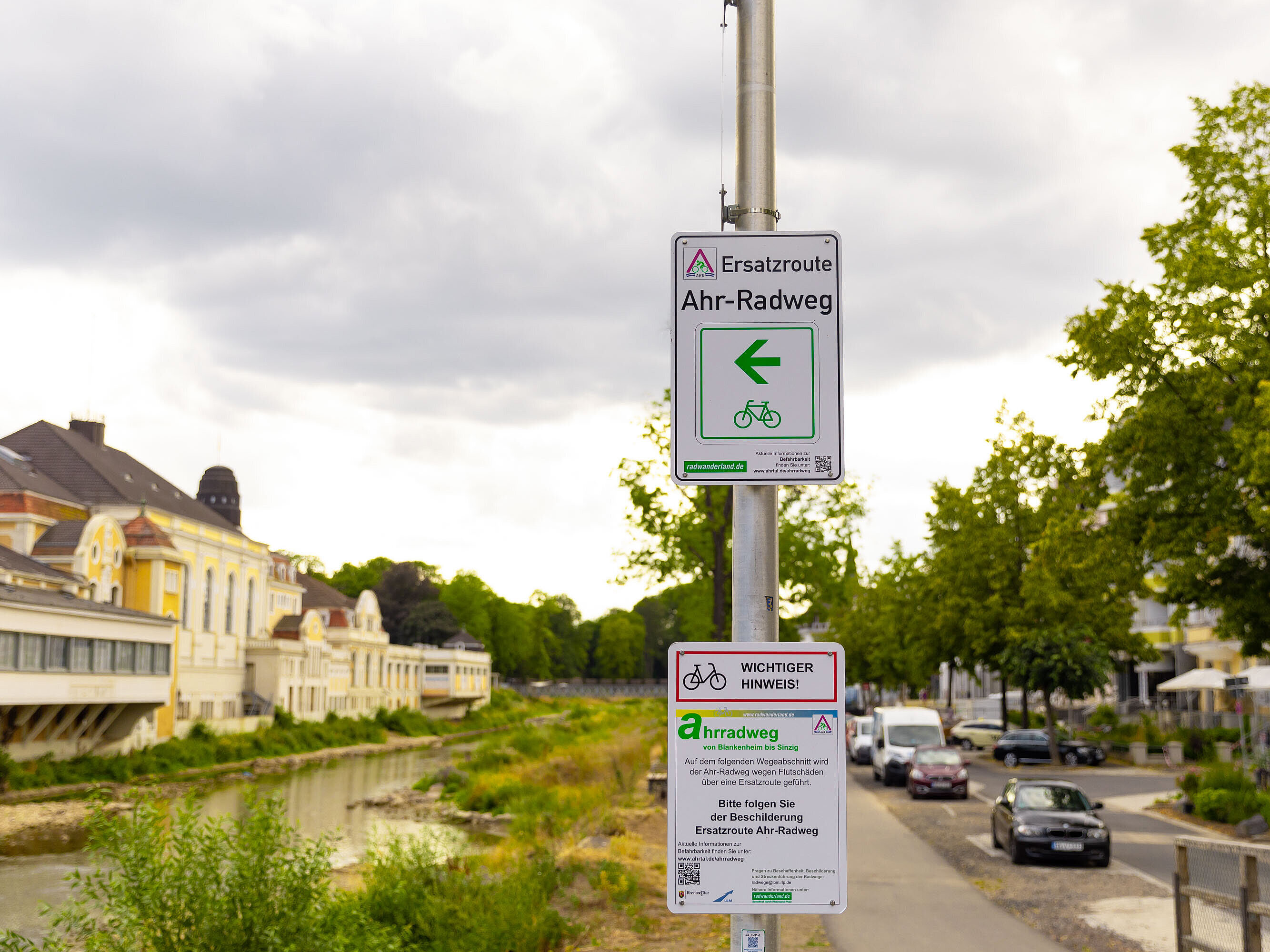 Einheitliche Radweg-Beschilderung nach der Flut