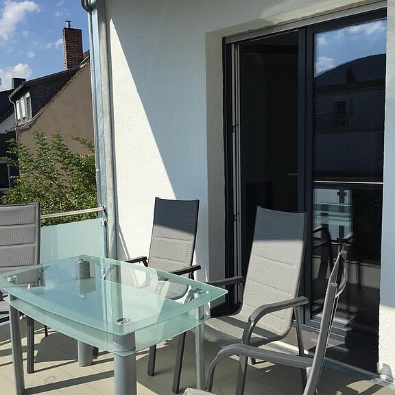 Balkon zur Südseite Erdgeschoß