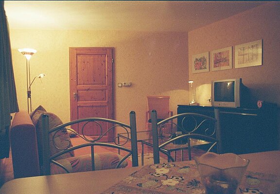 Wohnzimmer mit Ausziehcouch