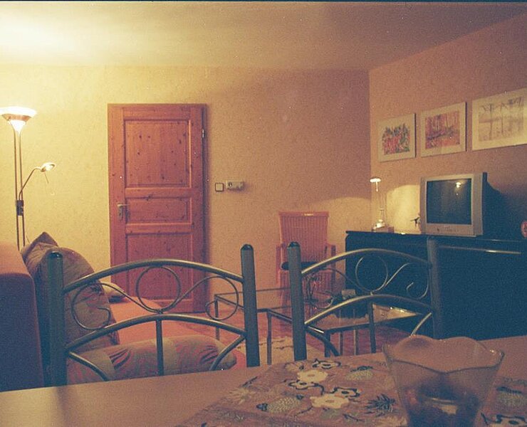 Wohnzimmer mit Ausziehcouch