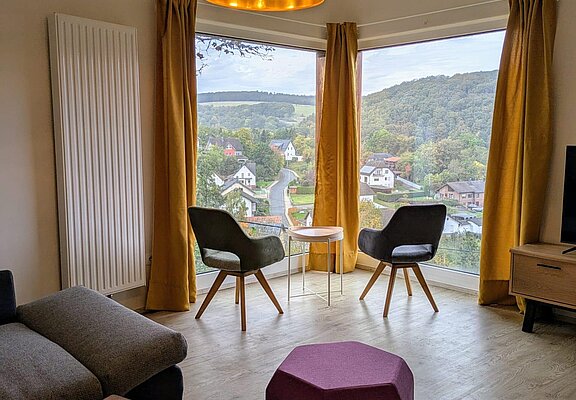 Wohnzimmer mit Blickfang