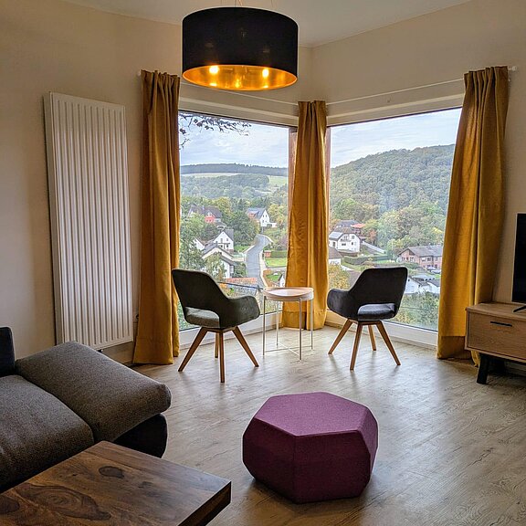 Wohnzimmer mit Blickfang