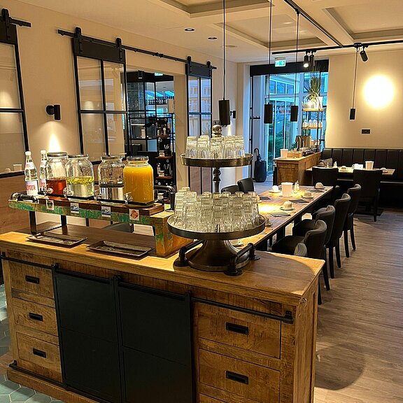 Getränkestation Frühstück