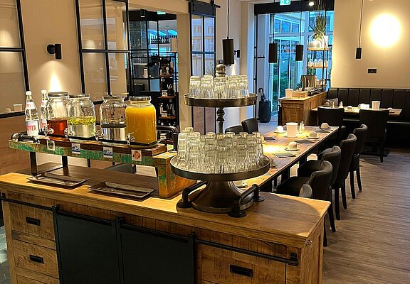 Getränkestation Frühstück