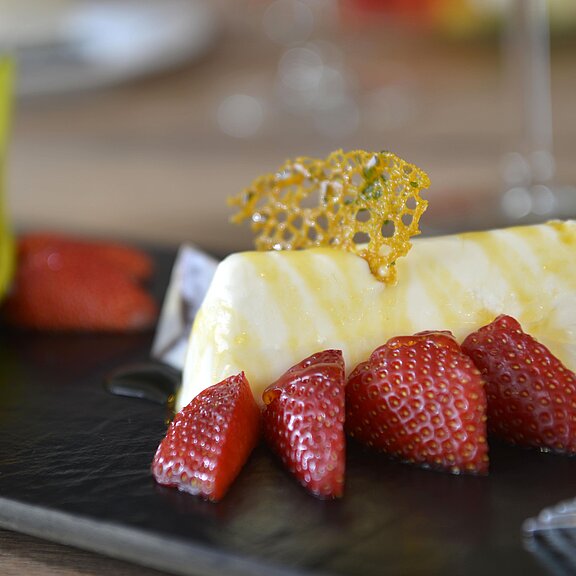 Panna Cotta mit Erdbeeren