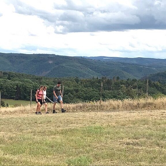 Wanderer auf dem Hasenberg