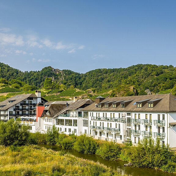 Außenansicht mit Weinbergen