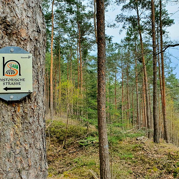 Wegmarkierung Historische Straße
