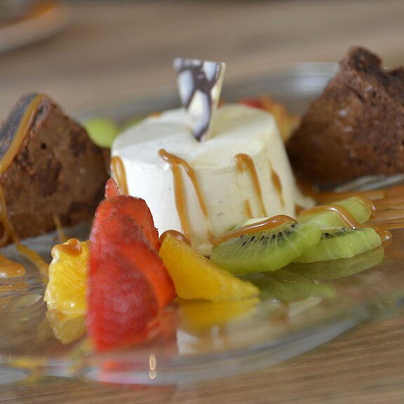 Schokobrownie mit Vanillecreme