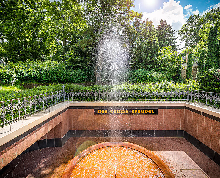 Grpßer Sprudel, Ahrtal, Kurpark, Bad Neuenahr-Ahrweiler