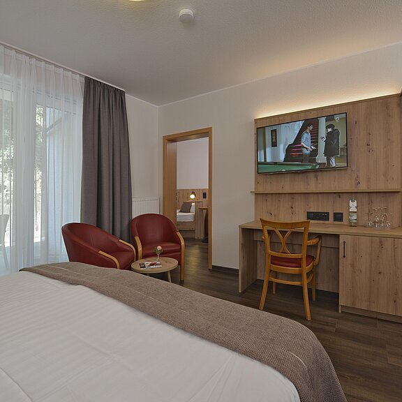 Blick vom Elternzimmer ins Kinderzimmer