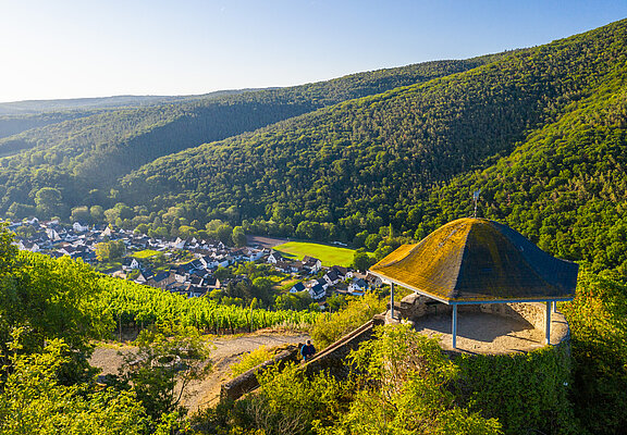 Aussichtspavillon, Ahrtal, Bunte Kuh, Panoramablick, Walporzheim, Rotweinwanderweg
