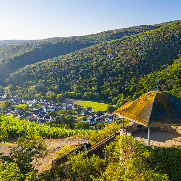 Aussichtspavillon, Ahrtal, Bunte Kuh, Panoramablick, Walporzheim, Rotweinwanderweg