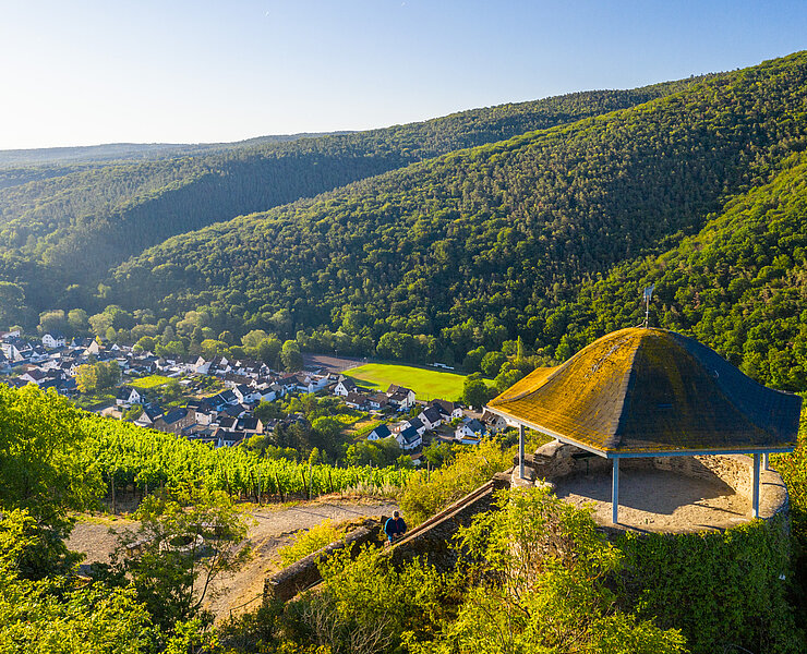 Aussichtspavillon, Ahrtal, Bunte Kuh, Panoramablick, Walporzheim, Rotweinwanderweg