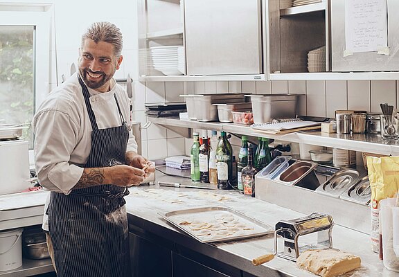 Ein Blick in die Küche