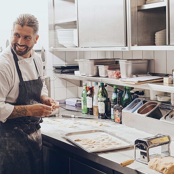 Ein Blick in die Küche