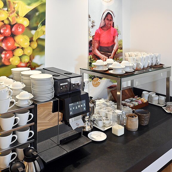 Kaffeebar im Frühstücksraum