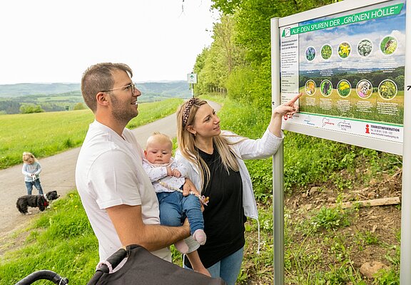 Infotafel "Auf den Spuren der grünen Hölle"