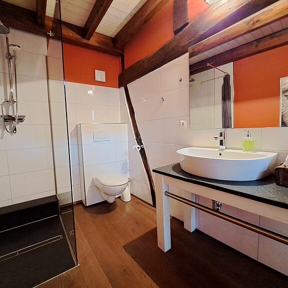 Ferienwohnung Dorfblick Bad