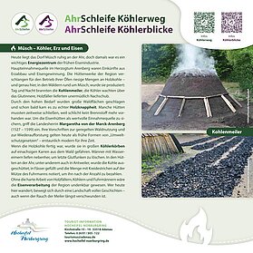 Infotafel Müsch - Köhler, Erz und Eisen