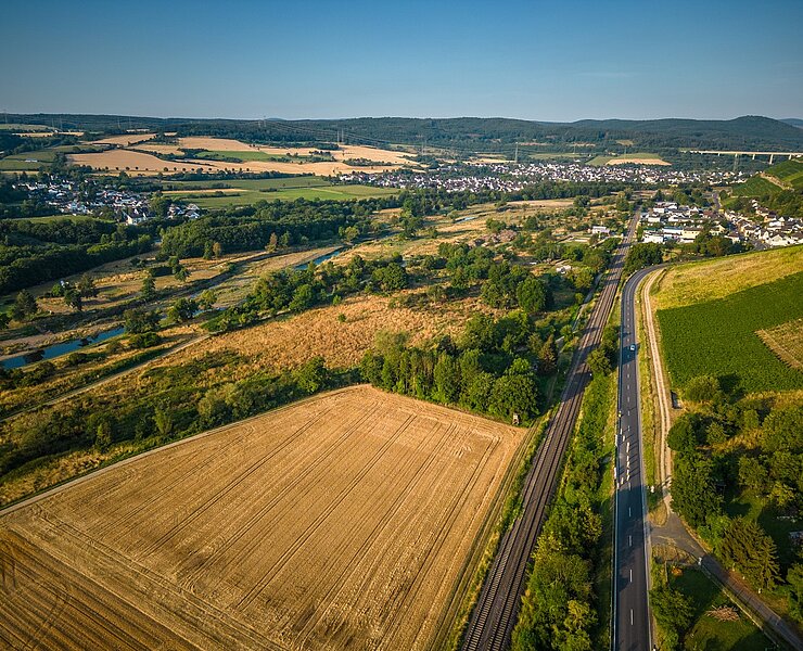 Blick in Richtung Lohrsdorf